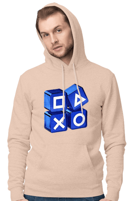 Чоловіче худі з принтом "Геймпад". Playstation, sony, геймпад, гра, джостик. 2070702
