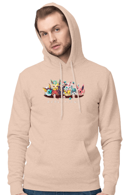 Men`s hoodie with prints Evolution Pokemon. Anime, for children, game, manga, pocket monster, pokemon, to catch pokemon, video game, video game heroes. 2070702