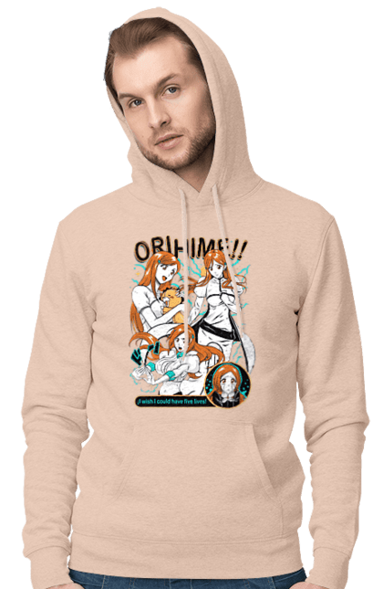 Чоловіче худі з принтом "Бліч Іноуе Оріхіме". Anime, bleach, manga, orihime inoue, аніме, бліч, іноуе оріхіме, манга. 2070702