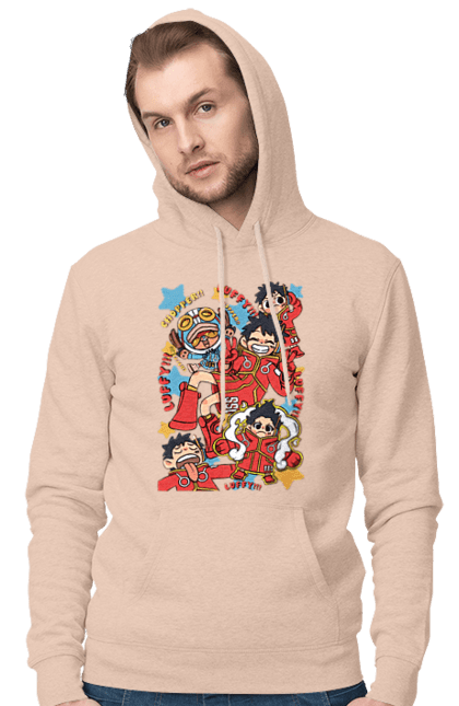 Men's hoodie with prints One Piece Luffy. Anime, luffy, manga, monkey de luffy, one piece, pirates. 2070702