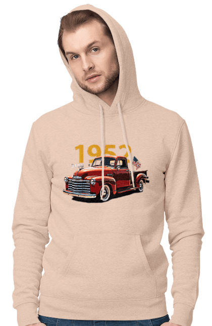 Чоловіче худі з принтом "Chevrolet 3100". Chevrolet, chevrolet 3100, авто, авто, вантажівка, пікап, шевроле. 2070702