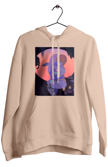 Чоловіче худі з принтом "Фіолетові Дівчата Обіймаються". Захід, обійми. 2070702