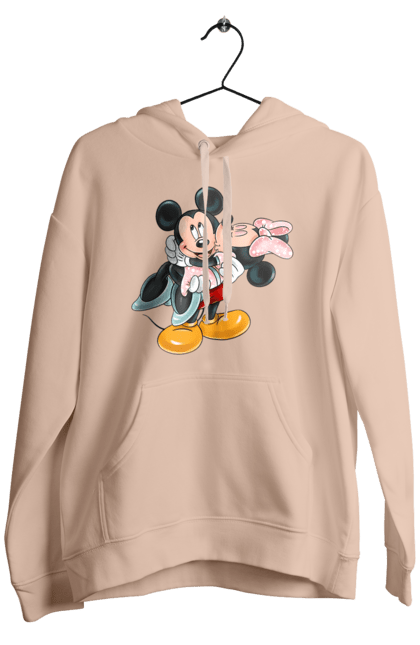 Чоловіче худі з принтом "Міккі Маус та Мінні Маус". Mickey mouse, minnie mouse, дісней, міккі, міккі маус, мінні маус, мультфільм. 2070702