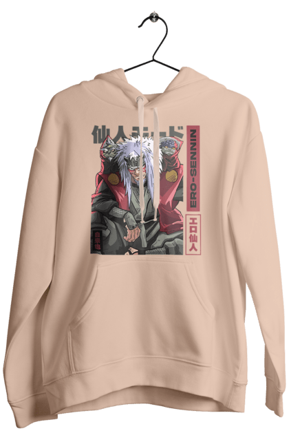 Men's hoodie with prints Naruto Jiraiya. Anime, hokage, jiraiya, manga, naruto, shinobi, shonen. 2070702