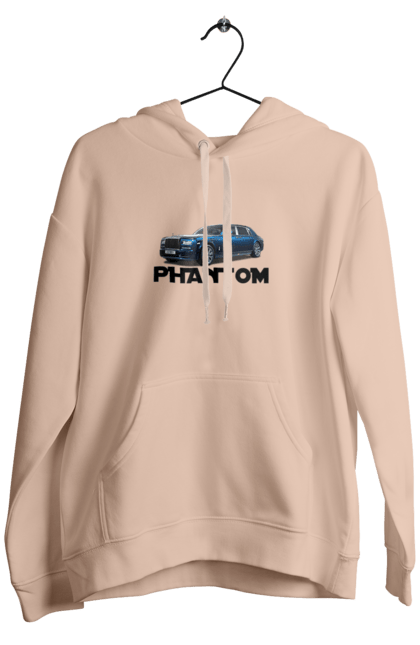 Men`s hoodie with prints Rolls royce. Auto, car, luxury class, phantom, rolls royce, sedan. 2070702