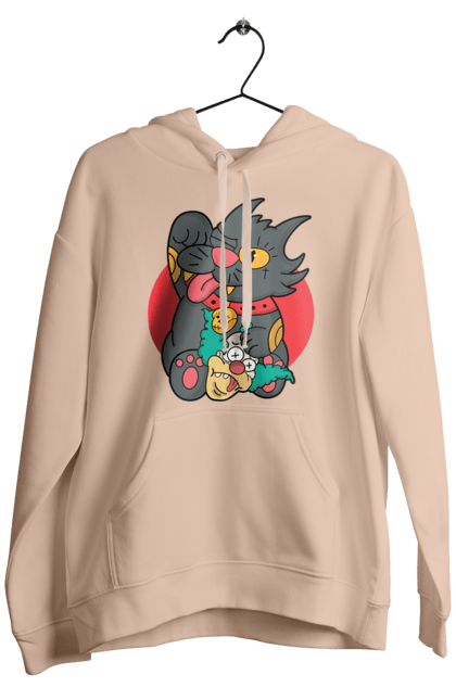 Men`s hoodie with prints The Simpsons Krusty the Clown. Clown, krusty, krusty the clown, simpsons. 2070702