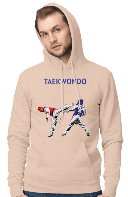 Men's hoodie with prints Taekwondo. Korea, martial arts, sport, taekwondo, training. 2070702