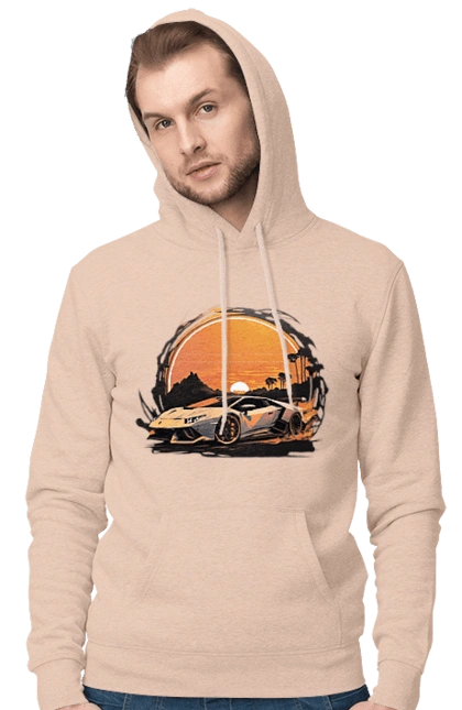 Lamborghini at sunset