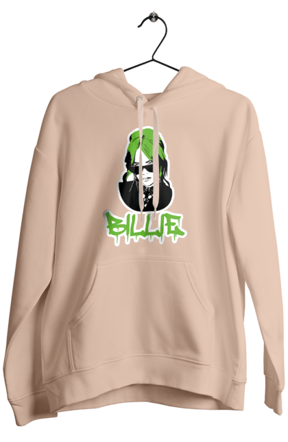 Чоловіче худі з принтом "Billie Eilish". Активістка, біллі айліш, мизукант, права, співачка, тварини. 2070702