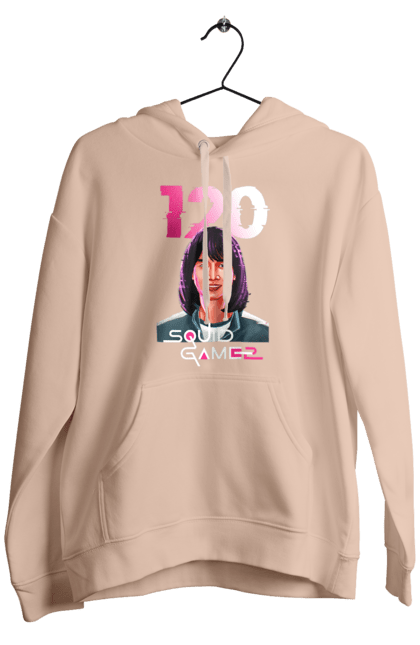 Чоловіче худі з принтом "Гра в кальмара Чо Хьон Чу". 120, cho hyun-ju, netflix, squid game, гра в кальмара, гравець 120, нетфлікс, серіал, чо хьон чу. 2070702