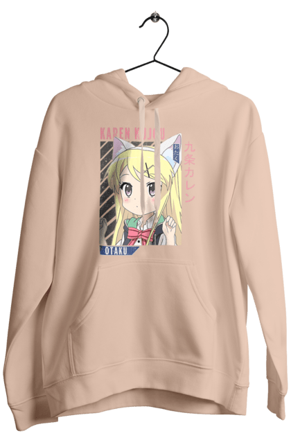 Men's hoodie with prints Kiniro Mosaic Karen Kujo. Anime, gold mosaic, karen, karen kujo, kiniro mosaic, kinmoza, manga. 2070702