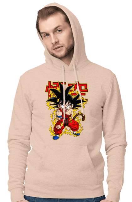 Men's hoodie with prints Dragon Ball Son Goku. Anime, dragon ball, goku, manga, son goku, tv series. 2070702