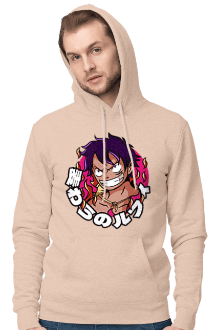 Men's hoodie with prints One Piece Luffy. Anime, luffy, manga, monkey de luffy, one piece, pirates. 2070702