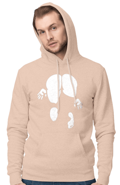 Чоловіче худі з принтом "Дівчина вид по заду". Вид з зади, вульгарна, гумор, дівчина, дівчина раком, прикольна. 2070702