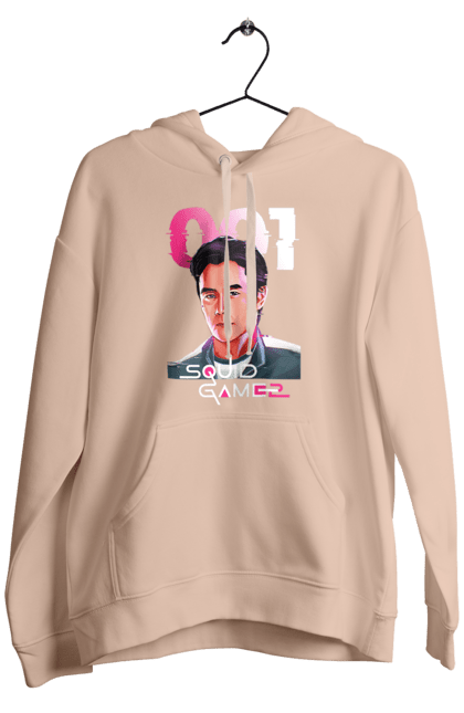 Men`s hoodie with prints Squid Game Hwang In ho. 001, front man, hwang in-ho, netflix, player 001, squid game, tv series. 2070702