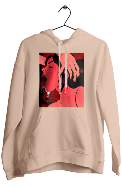 Чоловіче худі з принтом "Дівчина Смокче Зі Слиною". Секс, смоктати. 2070702