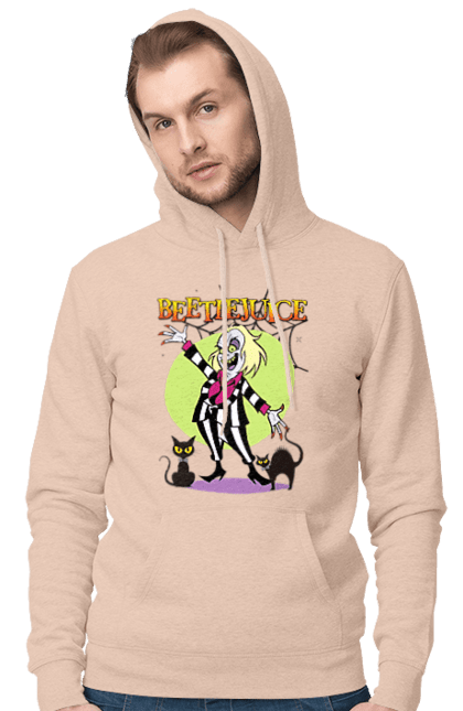 Men's hoodie with prints Beetlejuice. Beetlejuice, comedy, ghost, horror, movie, tim burton, warner bros. 2070702