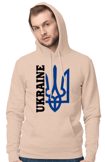 Men`s hoodie with prints Emblem of Ukraine. Country, emblem, ukraine. 2070702