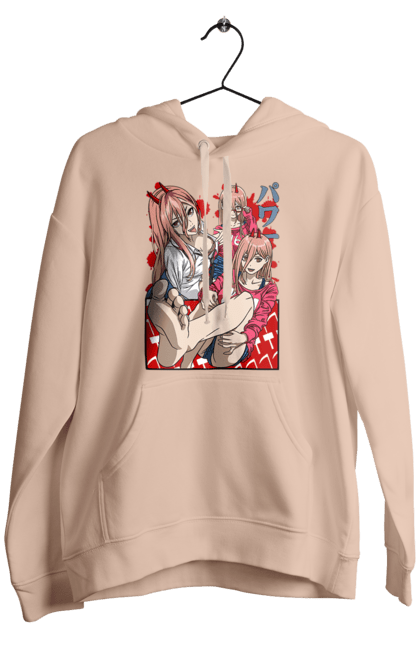 Men's hoodie with prints Chainsaw Man Power. Anime, chainsaw man, demon, manga, power, shonen. 2070702