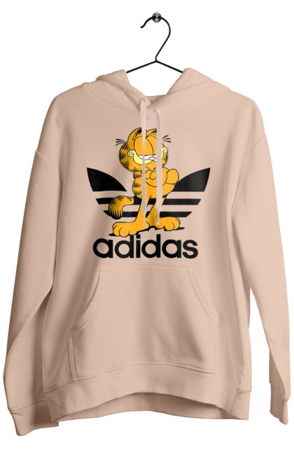 Чоловіче худі з принтом "Adidas Гарфілд". Adidas, garfield, адідас, гарфілд, голод, кінокомедія, кіт, комедія, фільм. 2070702