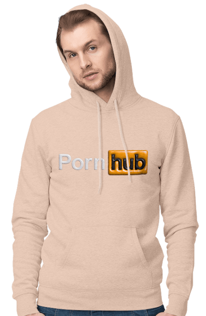 Чоловіче худі з принтом "Порно Хаб". Гумор, логотип порнохаб, молодіжна, порно хаб, порнхаб. 2070702
