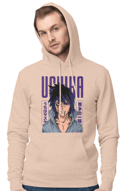 Чоловіче худі з принтом "Наруто Саске Учіха". Naruto, sasuke, sasuke uchiha, аніме, команда 7, команда номер 7, манга, наруто, саске, саске учіха. 2070702