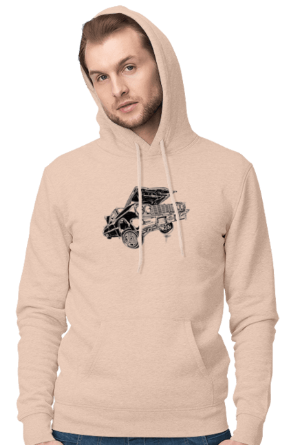 Men`s hoodie with prints Car. Car, chevrolet, classic, impala, lowrider. 2070702