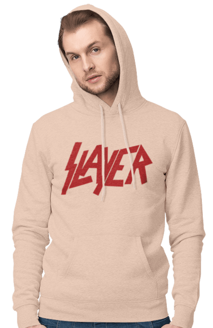 Men's hoodie with prints Slayer. Groove metal, group, metal band, music, nu metal, scull, slayer, speed metal, thrash metal. 2070702