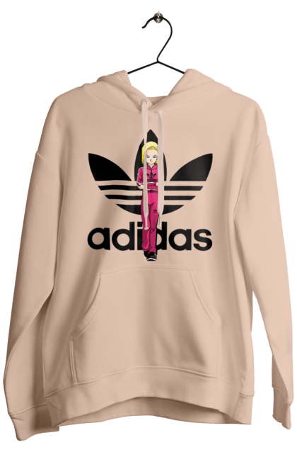 Чоловіче худі з принтом "Adidas Андроїд 18". Adidas, android 18, dragon ball, адідас, андроїд 18, аніме, вбивця, кіборг, манга, перли дракона. 2070702