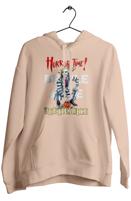 Men's hoodie with prints Beetlejuice. Beetlejuice, comedy, ghost, horror, movie, tim burton, warner bros. 2070702