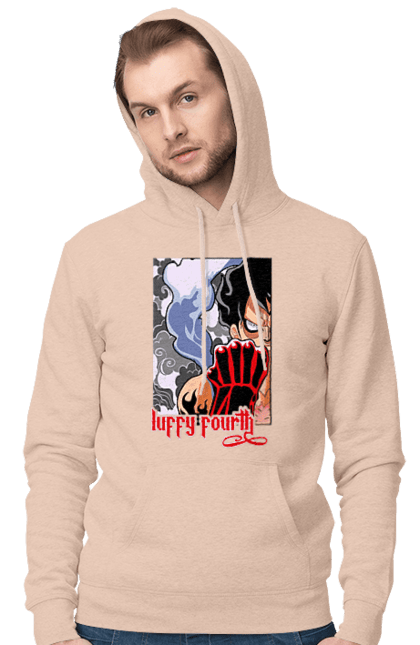 Men's hoodie with prints One Piece Luffy. Anime, luffy, manga, monkey de luffy, one piece, pirates. 2070702