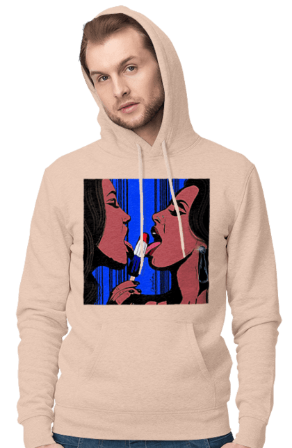 Чоловіче худі з принтом "Дівчата Лижуть Морозиво". Лізатт, смоктати. 2070702