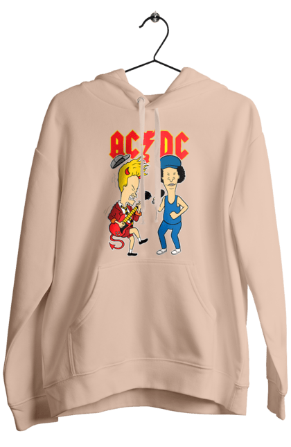 Men's hoodie with prints AC/DC. Ac dc, acd, blues rock, group, hard rock, music, rock n roll. 2070702