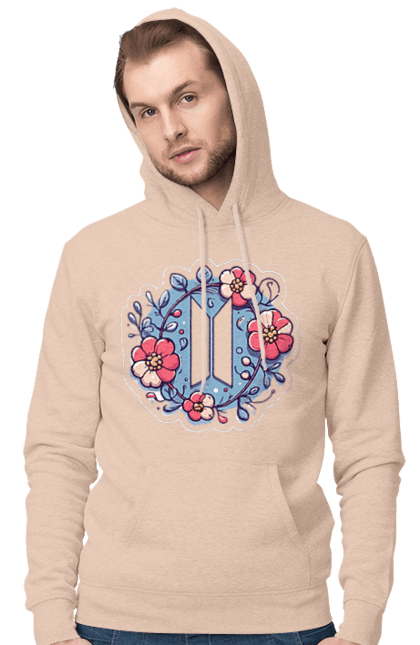 Men`s hoodie with prints BTS. Beyond the scene, bts, group, k pop, k-pop, music, musical group. 2070702