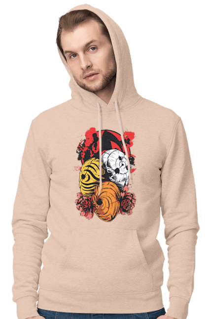 Men's hoodie with prints Naruto Obito Uchiha. Anime, character, manga, naruto, ninja, obito, obito uchiha, tv series, uchiha. 2070702