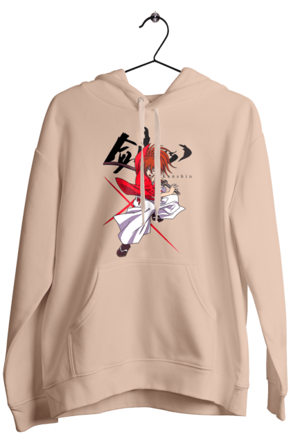 Men's hoodie with prints Rurouni Kenshin Himura. Anime, himura kenshin, kenshin himura, manga, rurouni kenshin, samurai, samurai x. 2070702