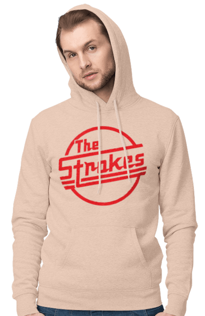 Men's hoodie with prints The Strokes. Alternative rock, garage rock, group, indie, indie rock, music, post-punk revival, rock, strokes. 2070702