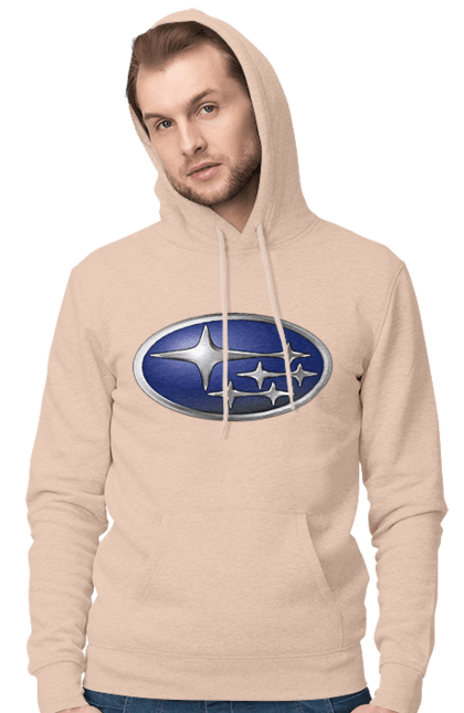 Men`s hoodie with prints Subaru. Auto, logotype, subaru. 2070702
