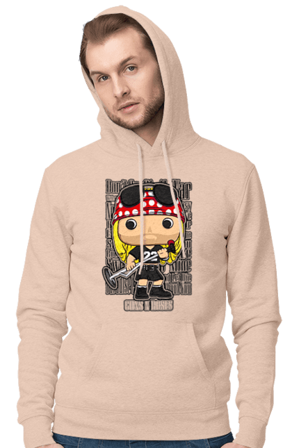 Men's hoodie with prints Guns N Roses. Guns n roses, hard rock, heavy metal, music, rock band. 2070702