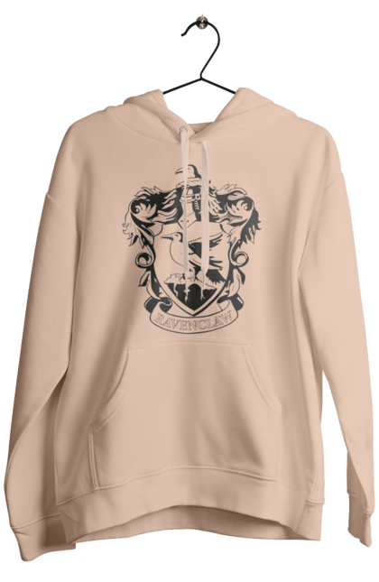 Men's hoodie with prints Harry Potter Ravenclaw. Faculty, franchise, harry potter, hogwarts, hogwarts, ravenclaw. 2070702