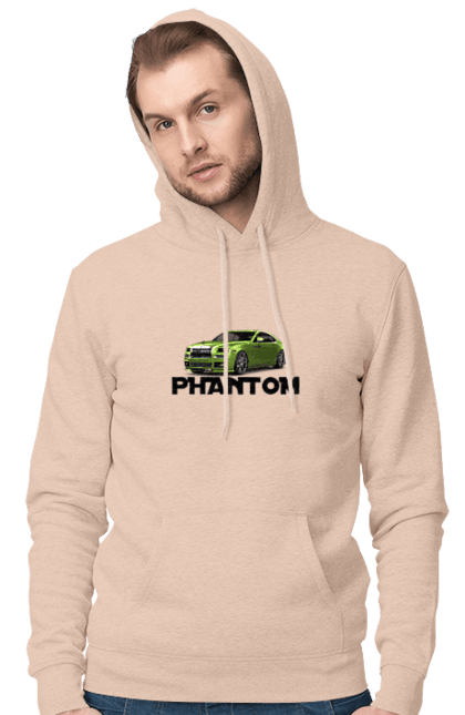 Men`s hoodie with prints Rolls royce. Auto, car, luxury class, phantom, rolls royce, sedan. 2070702
