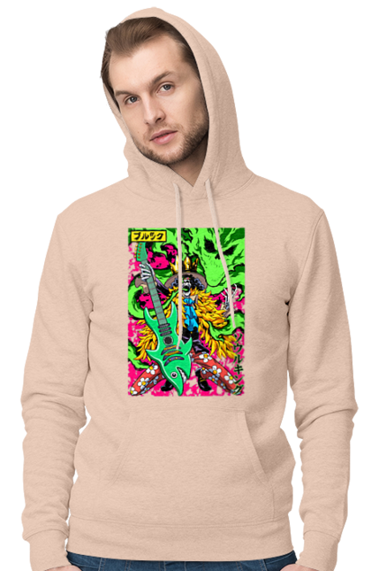 Men's hoodie with prints One Piece Brook. Anime, brook, manga, one piece, soul king, straw hat pirates. 2070702