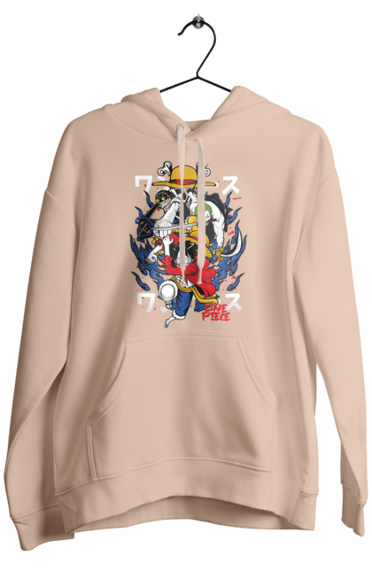 Men's hoodie with prints One Piece Luffy. Anime, luffy, manga, monkey de luffy, one piece, pirates. 2070702