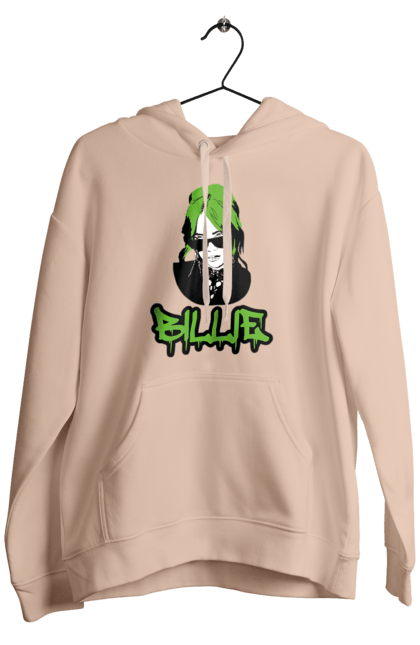 Чоловіче худі з принтом "Billie Eilish". Активістка, біллі айліш, мизукант, права, співачка, тварини. 2070702