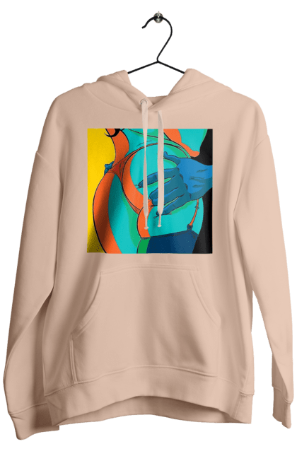 Чоловіче худі з принтом "Жіноча Попа В Чоловічих Руках". Гола, жопа, ляпас. 2070702