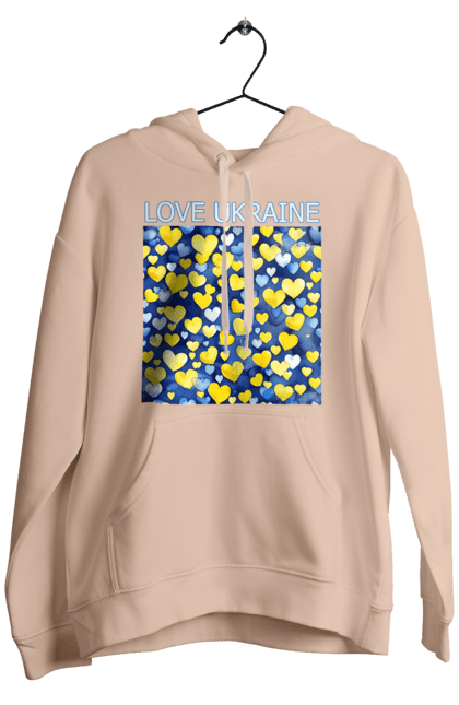 Men`s hoodie with prints I love Ukraine. Heart, i love ukraine, love, symbols of ukraine, ukraine, ukrainian symbols. 2070702