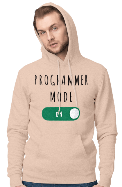 Чоловіче худі з принтом "Режим програміста". Айті, айтішник, для айтішника, для програміста, подарунок айтішнику, подарунок програмісту, програміст, режим програміста, розробник. 2070702