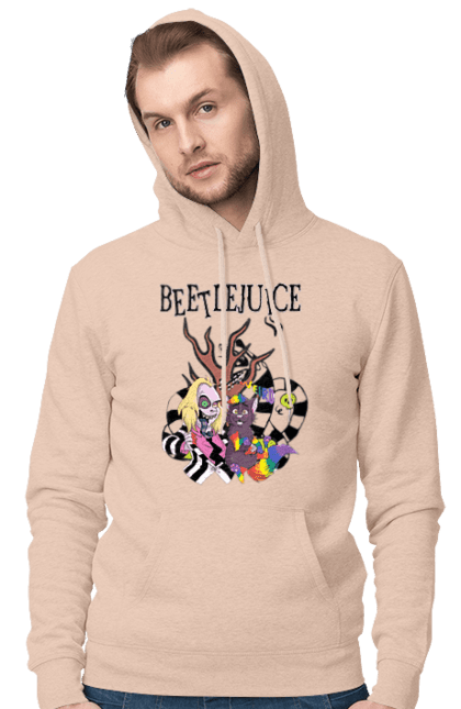 Men's hoodie with prints Beetlejuice. Beetlejuice, comedy, ghost, horror, movie, tim burton, warner bros. 2070702