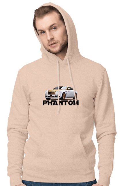 Men`s hoodie with prints Rolls royce. Auto, car, luxury class, phantom, rolls royce, sedan. 2070702