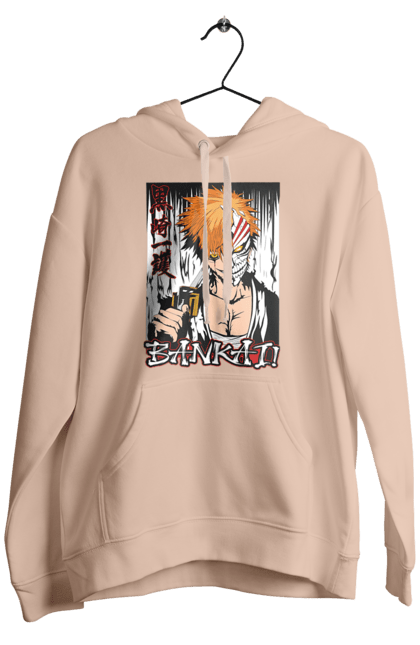 Чоловіче худі з принтом "Бліч Куросакі Ічіґо". Anime, bleach, ichigo kurosaki, manga, аніме, бліч, ічіго, куросакі ічіґо, манга. 2070702